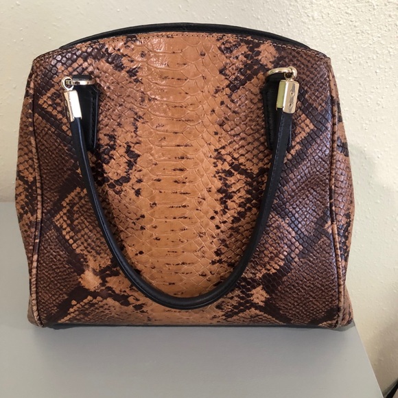 Coach Brown and Black Snakeskin Bag - Picture 2 of 14